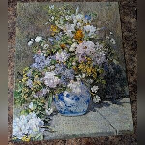 1969 AUGUSTE RENOIR JIGSAW PUZZLE SPRING BOUQUET PAINTING 500 PIECES SPRINGBOK